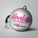 5 Close-up Shot Christmas Ball Mockups in Different Angles mockup preview