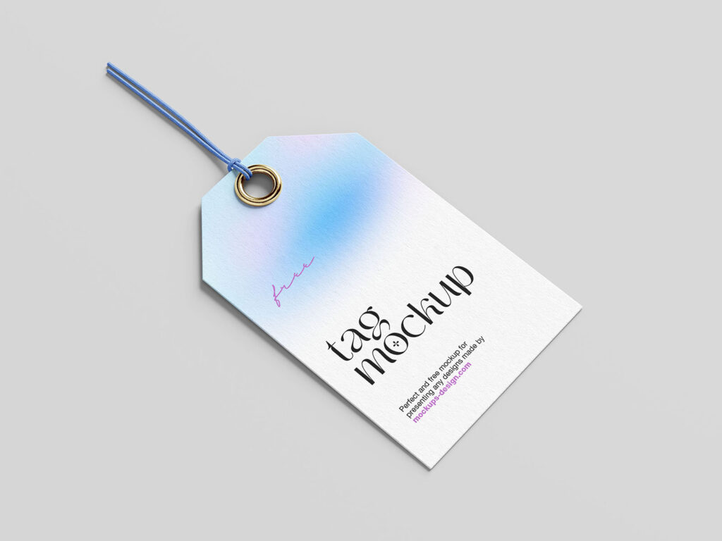 5 Close-up Shots of Label Tag Mockups