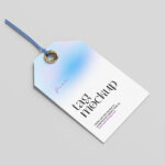 5 Close-up Shots of Label Tag Mockups