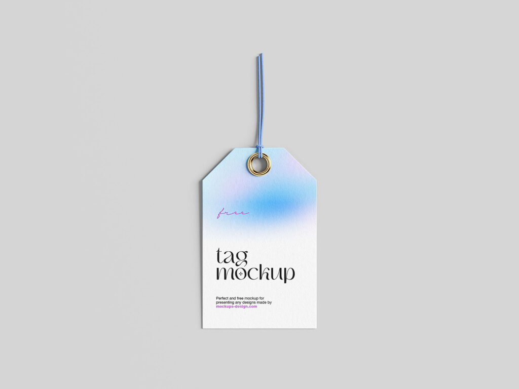 5 Close-up Shots of Label Tag Mockups