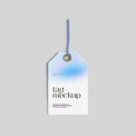 5 Close-up Shots of Label Tag Mockups