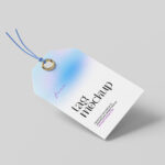 5 Close-up Shots of Label Tag Mockups