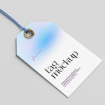 5 Close-up Shots of Label Tag Mockups