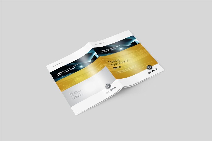 5 Different Views of US Letter Magazine Mockup