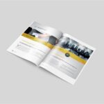 5 Different Views of US Letter Magazine Mockup