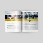 5 Different Views of US Letter Magazine Mockup