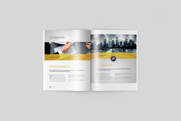 5 Different Views of US Letter Magazine Mockup