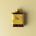 5 Flat Liquor Bottle Mockups with Screw Cap in Varied Sights