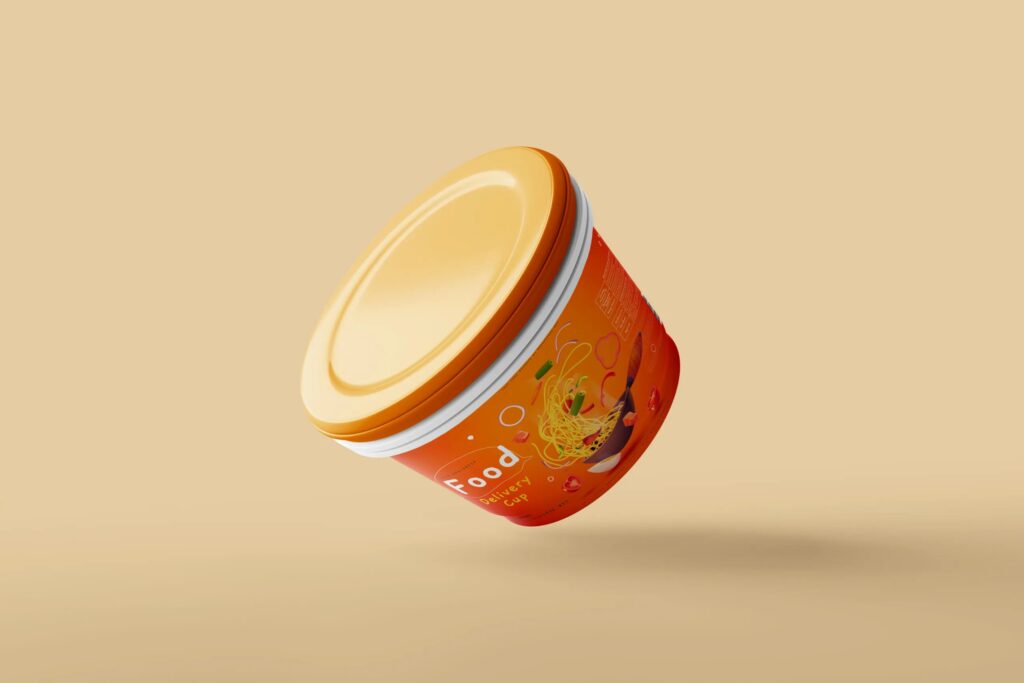 5 Food Delivery Cup Mockups in Varied Sights