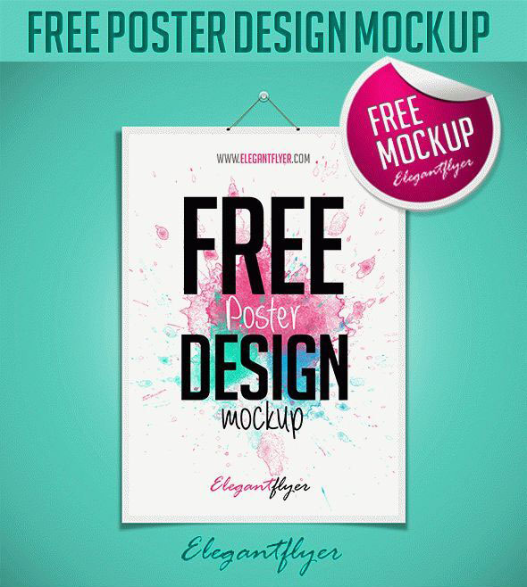 5 Front View Vertical Poster Design Mockups