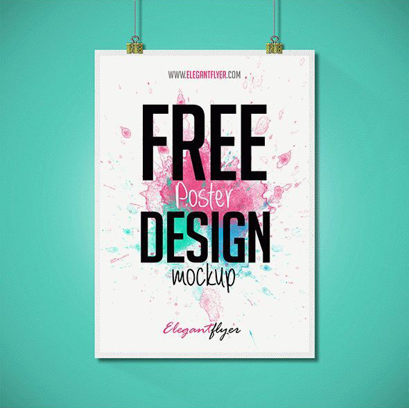 5 Front View Vertical Poster Design Mockups