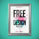 5 Front View Vertical Poster Design Mockups