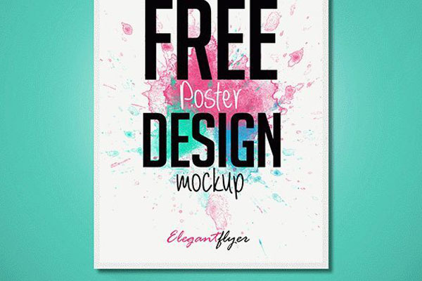 5 Front View Vertical Poster Design Mockups