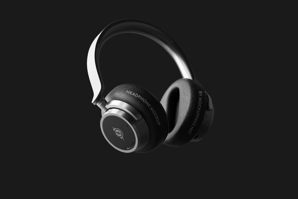 5 Generic Wireless Headphone Mockups in Distinct Shots