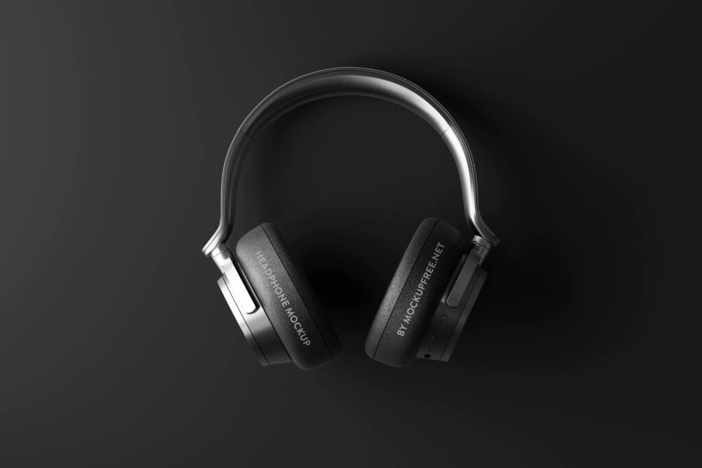 5 Generic Wireless Headphone Mockups in Distinct Shots