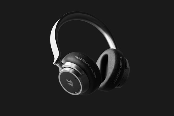 5 Generic Wireless Headphone Mockups in Distinct Shots
