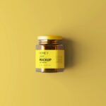 5 Honey Jar Mockups with Lid in Various Views