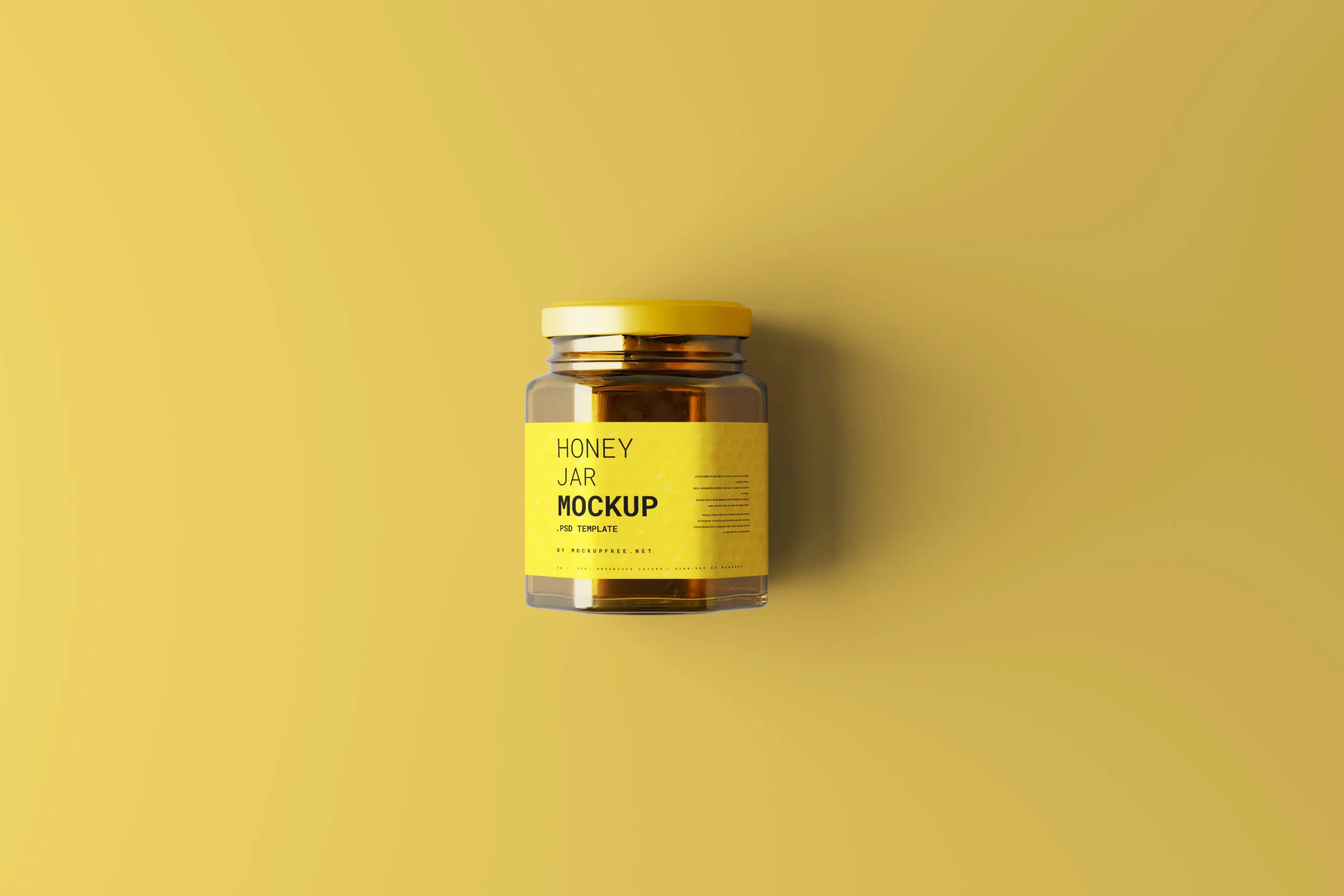 5 Honey Jar Mockups with Lid in Various Views FREE PSD