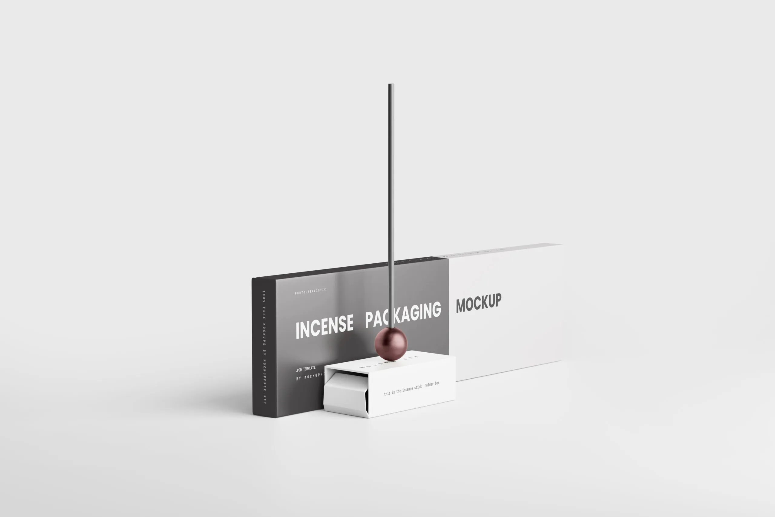 5 Incense Packaging Mockups in Different Sights FREE PSD
