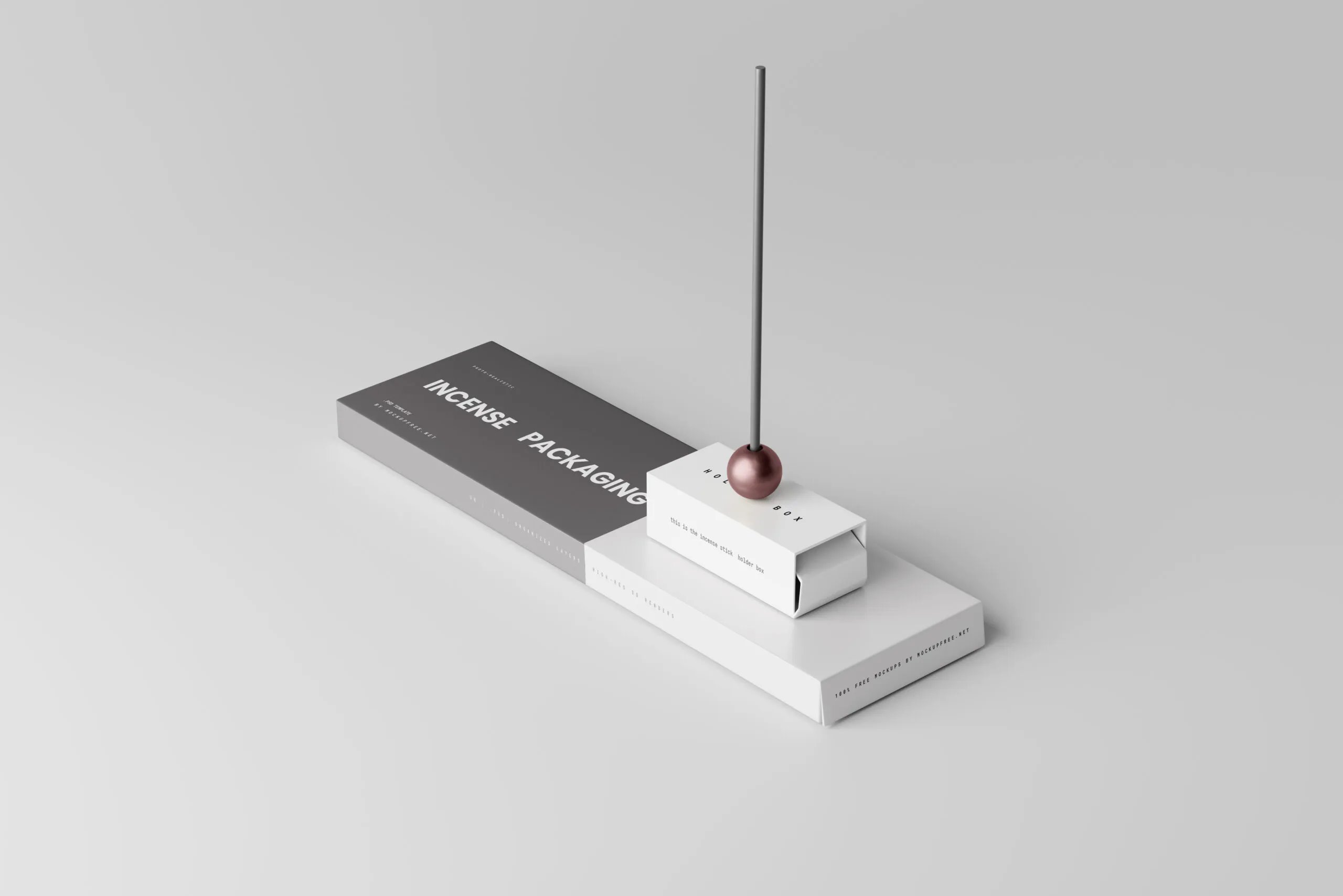 5 Incense Packaging Mockups in Different Sights FREE PSD