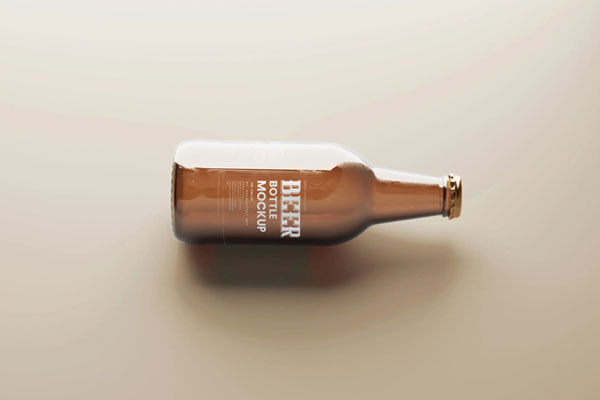 5 Lager Beer Bottle Mockups in Different Views