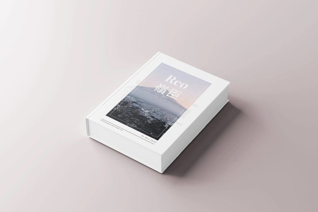 5 Large Hard Cover Books Mockups in Various Views