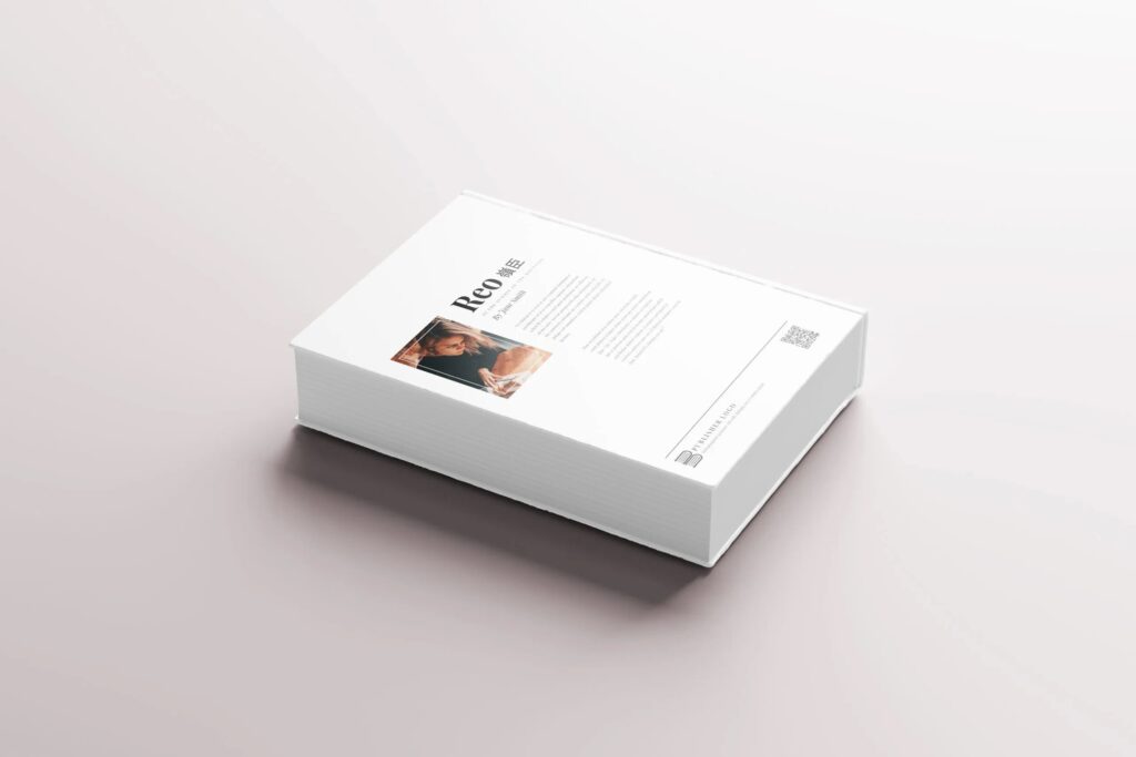 5 Large Hard Cover Books Mockups in Various Views
