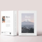 5 Large Hard Cover Books Mockups in Various Views