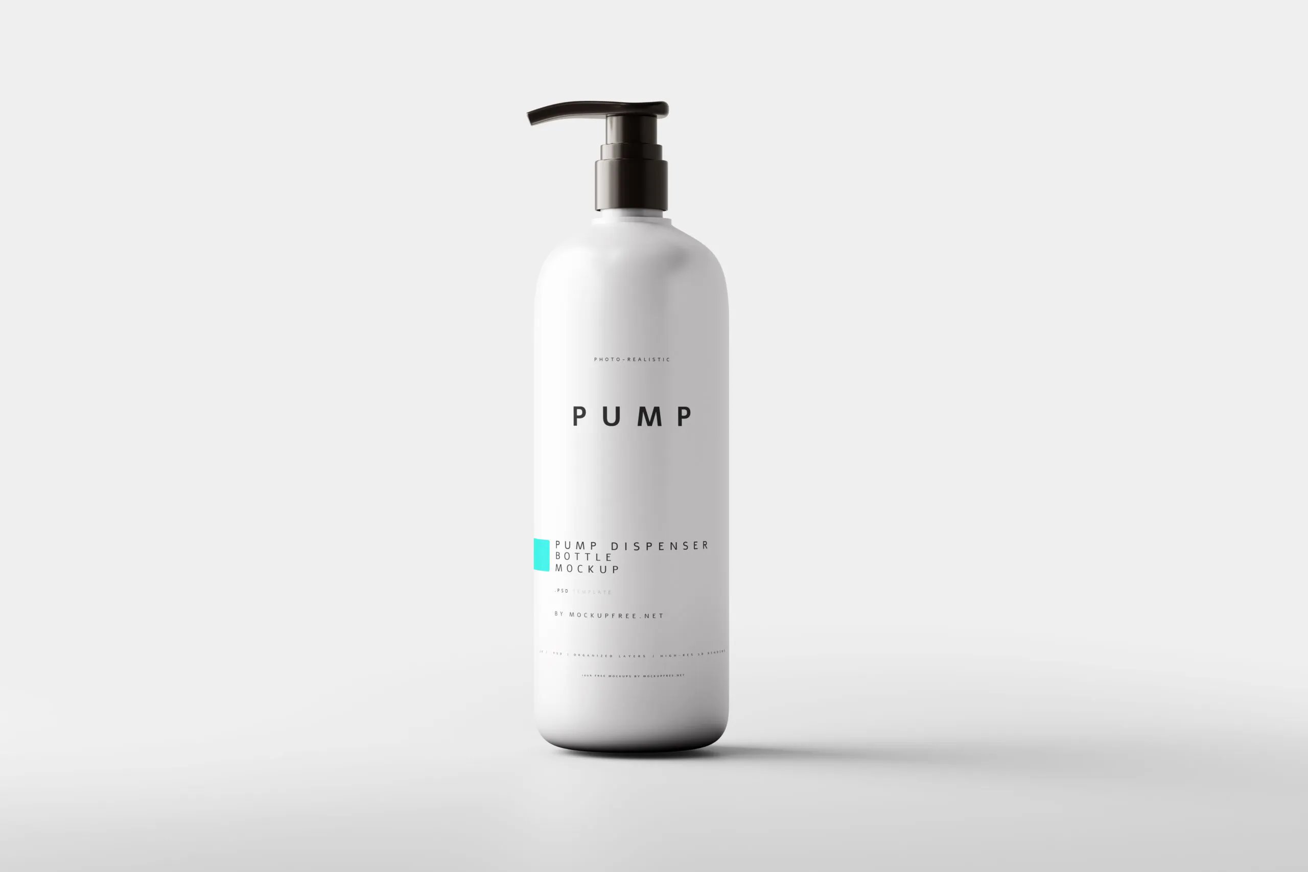 5 Large Plastic Pump Bottle Mockups in Varied Visions FREE PSD