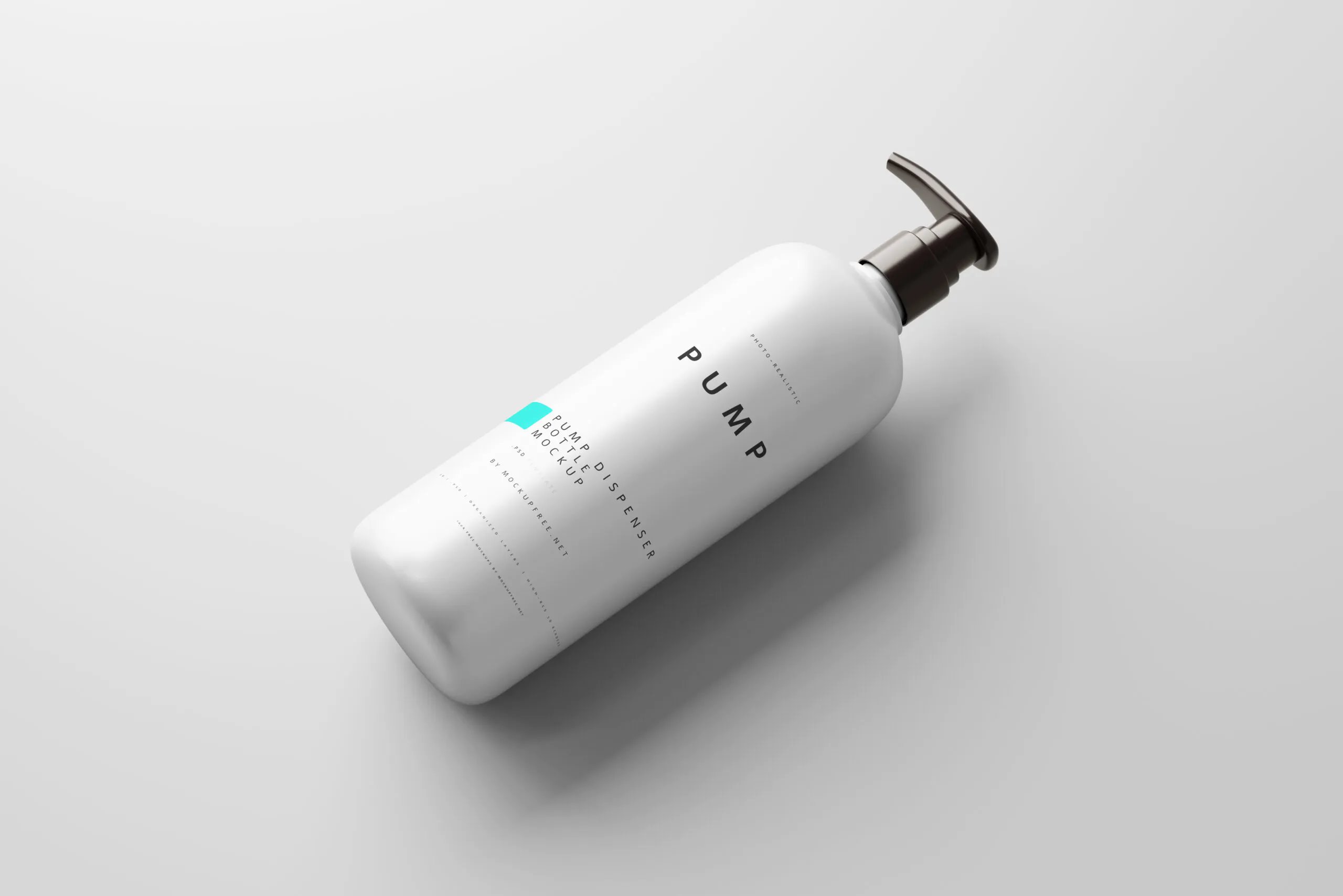 5 Large Plastic Pump Bottle Mockups in Varied Visions FREE PSD