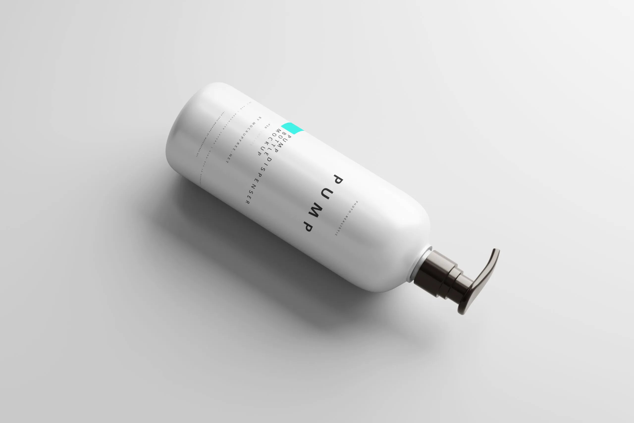 5 Large Plastic Pump Bottle Mockups in Varied Visions FREE PSD
