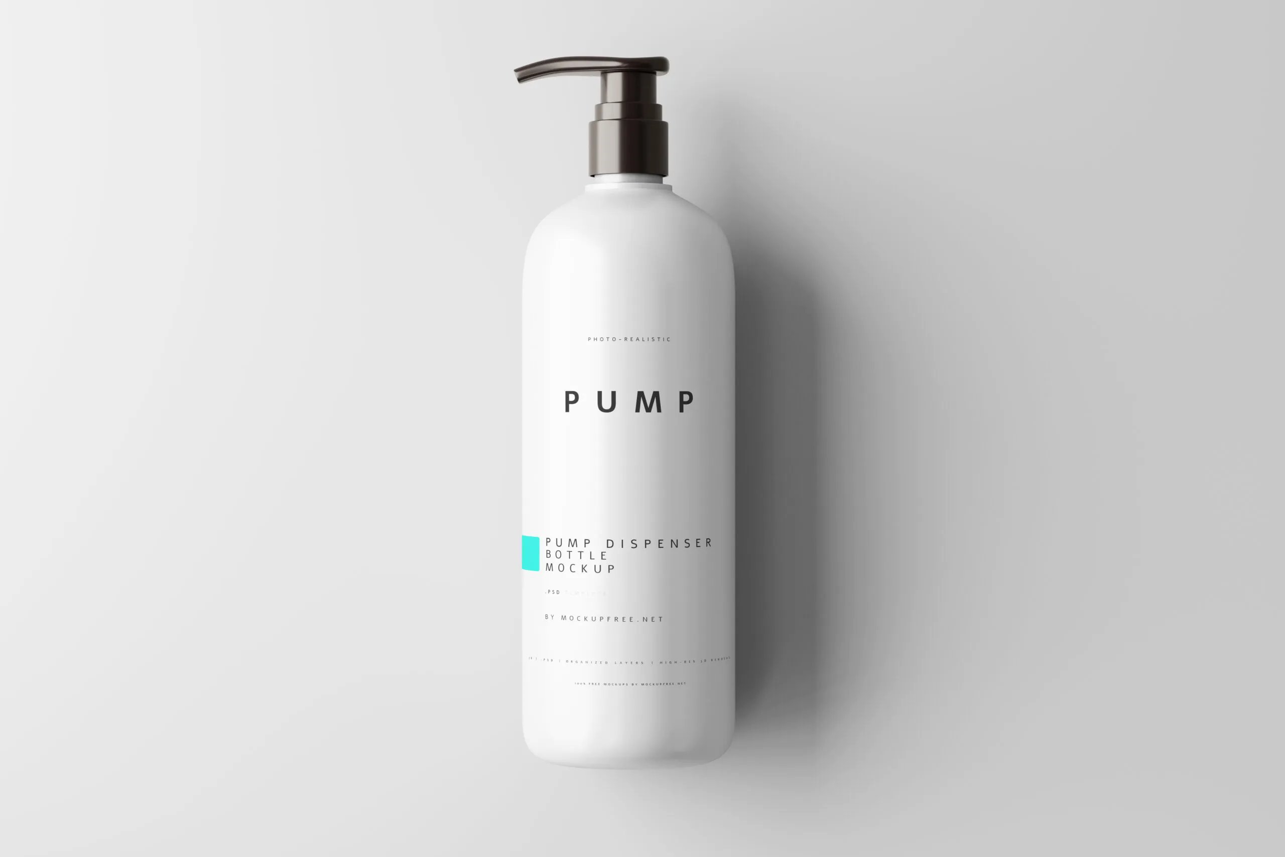 5 Large Plastic Pump Bottle Mockups in Varied Visions FREE PSD