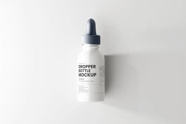 5 Matte Ceramic Dropper Bottle Mockups in Various Sights