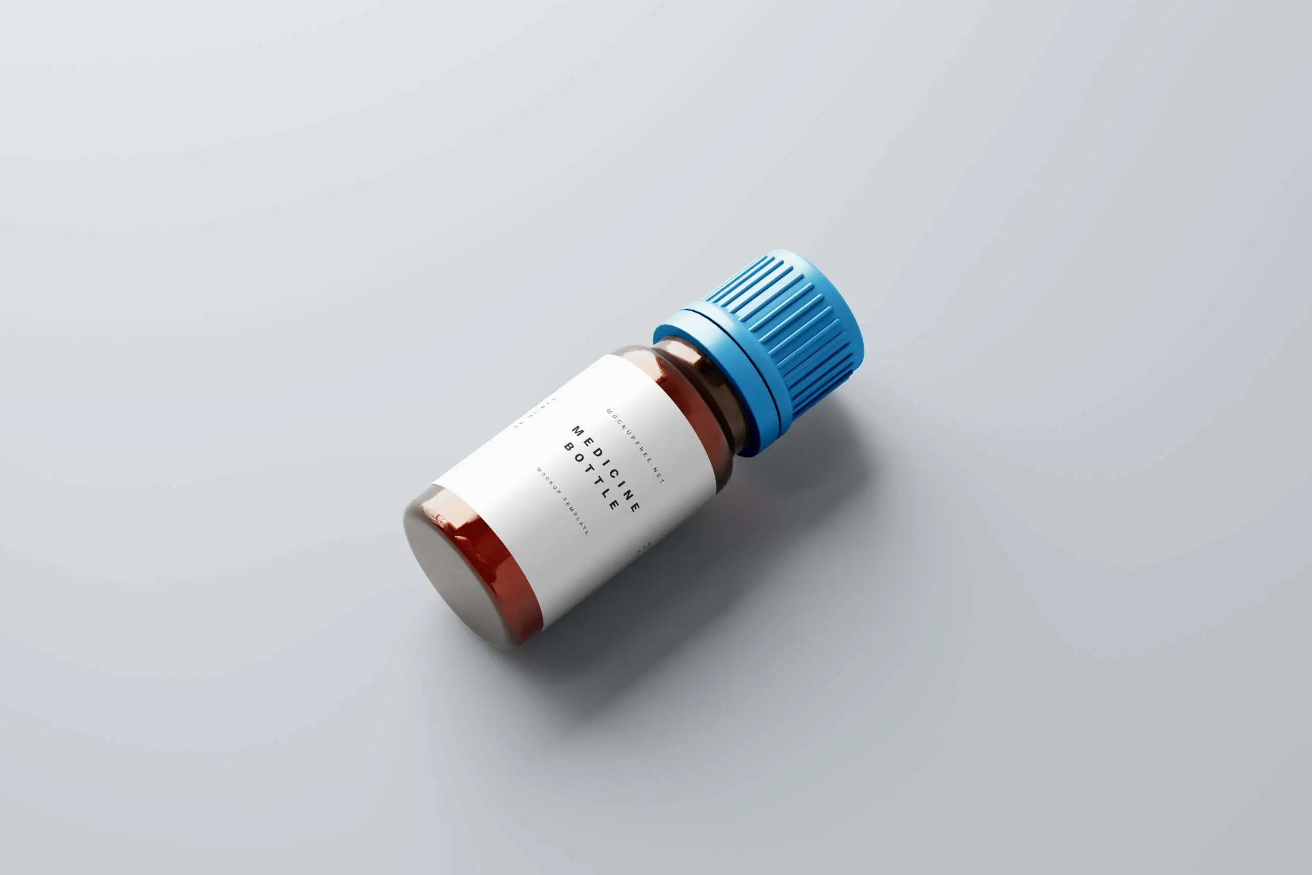 5 Medicine Bottle Mockups with Box in Distinct Sights FREE PSD