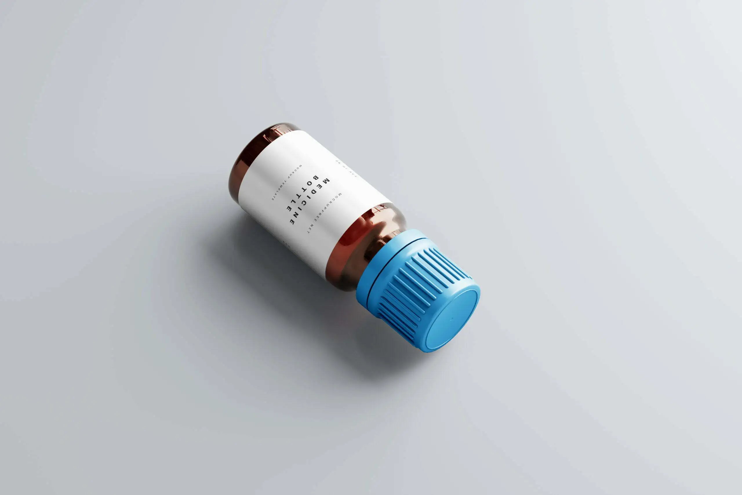 5 Medicine Bottle Mockups with Box in Distinct Sights FREE PSD