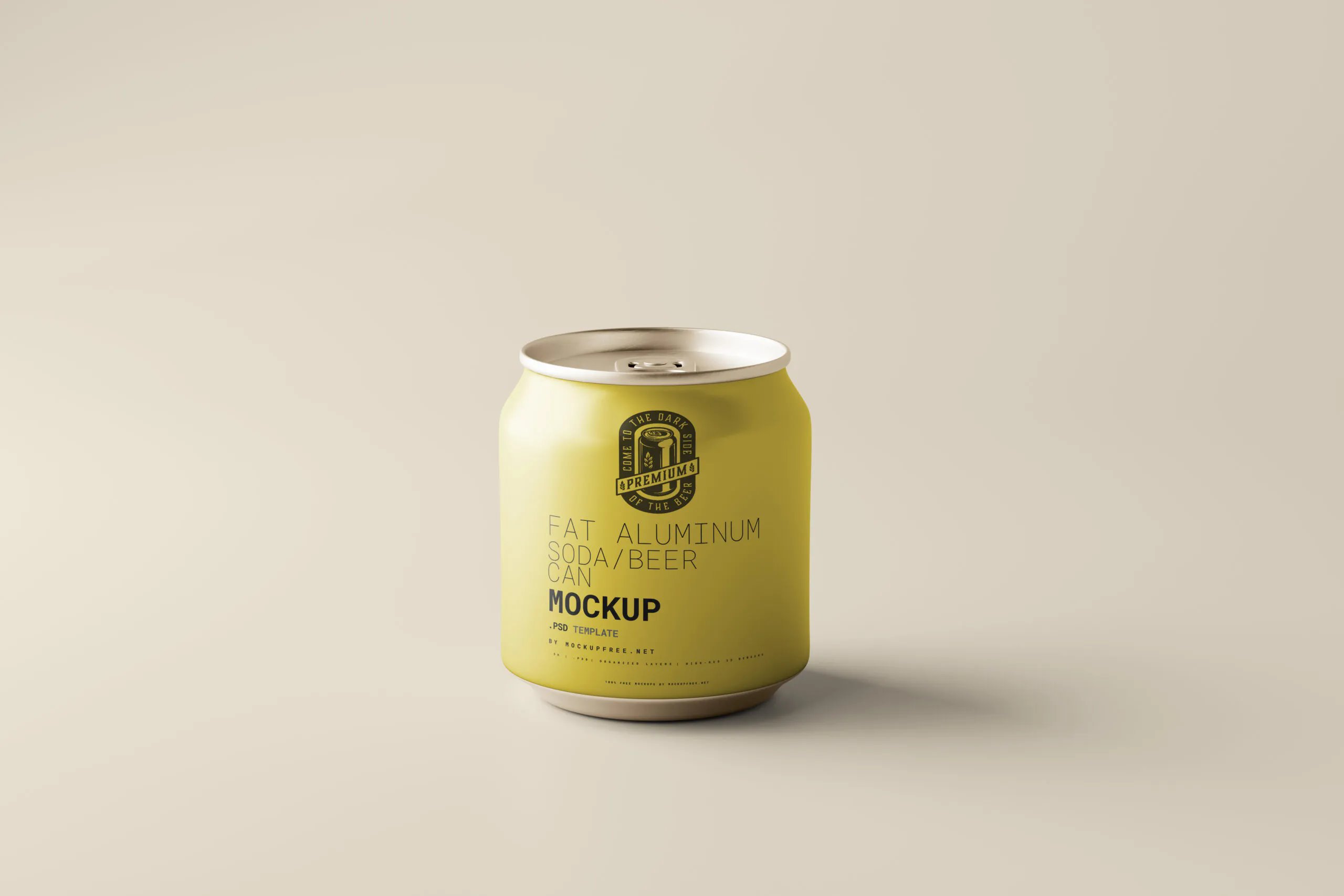 5 Mockups Fat Soda Can in Varied Views FREE PSD