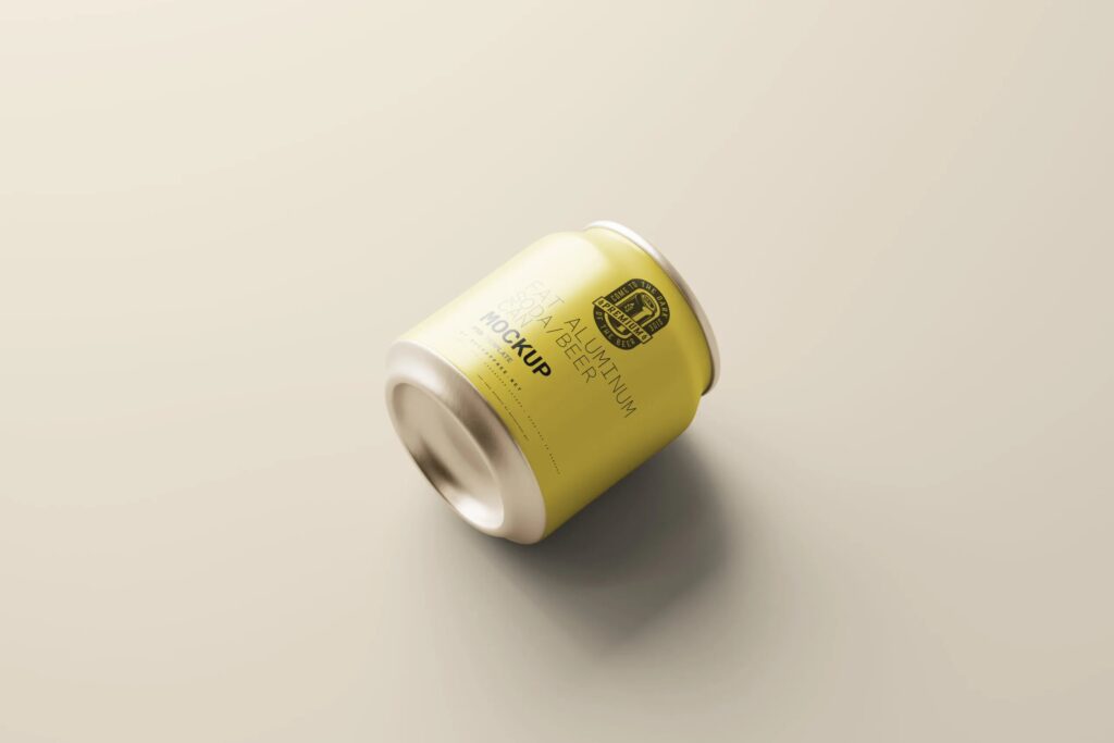 5 Mockups Fat Soda Can in Varied Views