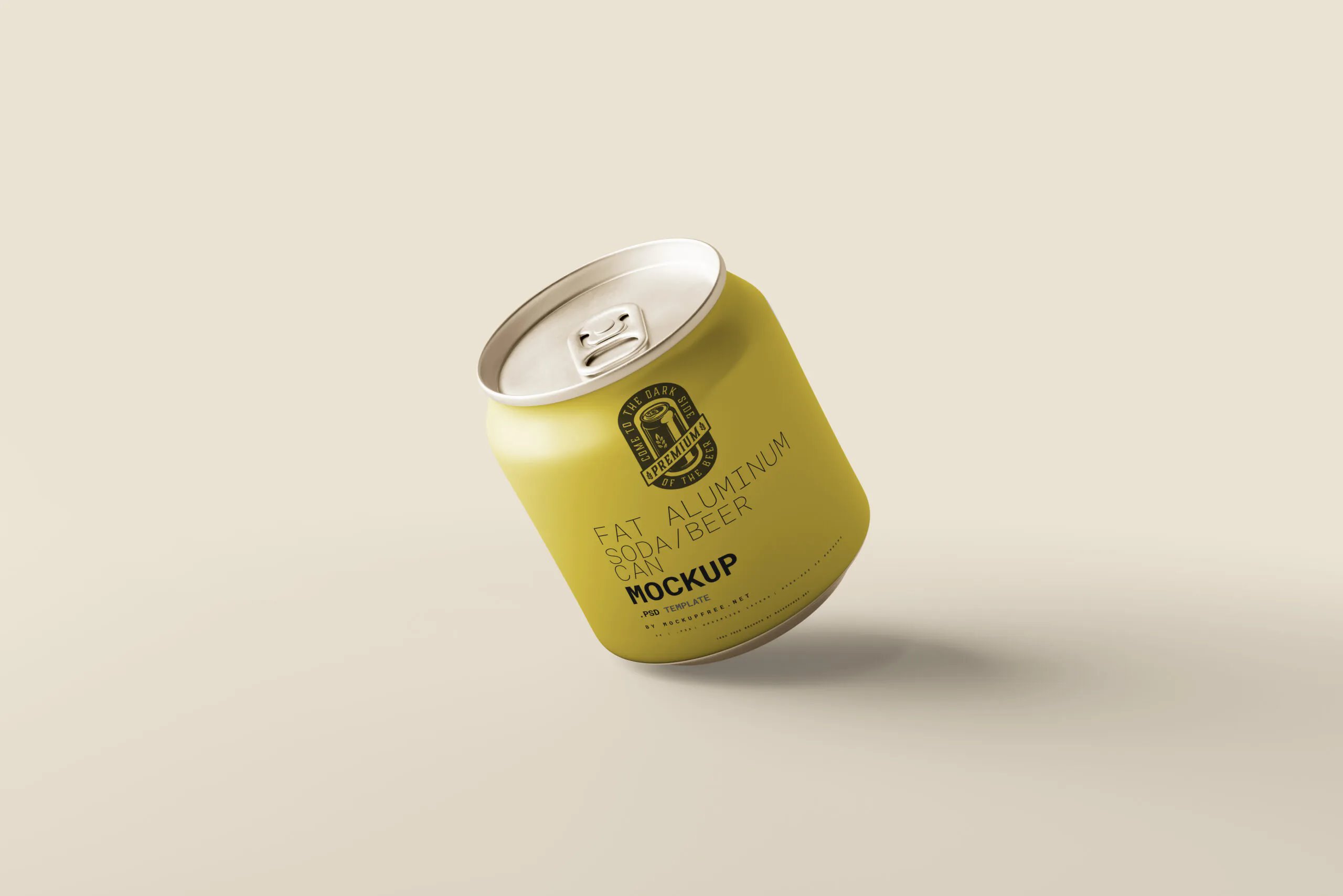 5 Mockups Fat Soda Can in Varied Views FREE PSD