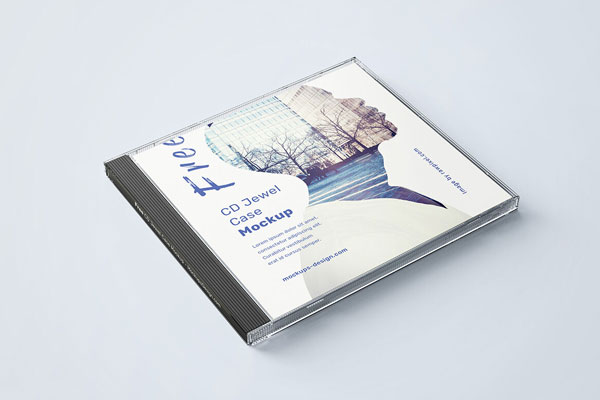 5 Mockups of CD Jewel Case in Different Views