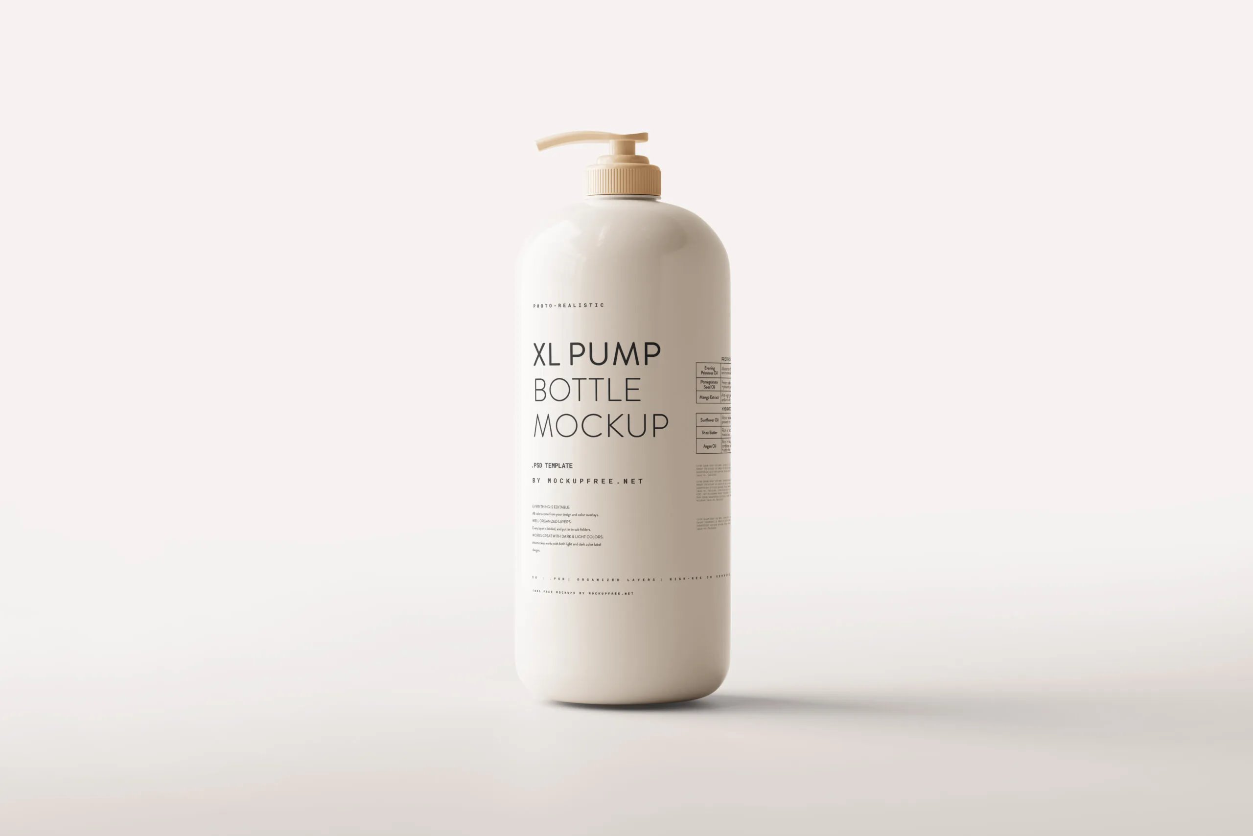 5 Mockups of Extra Large Pump Bottle in Varied Visions FREE PSD