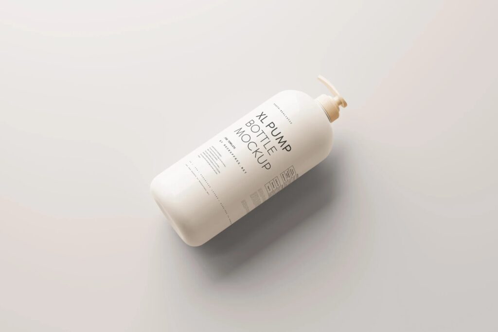 5 Mockups of Extra Large Pump Bottle in Varied Visions
