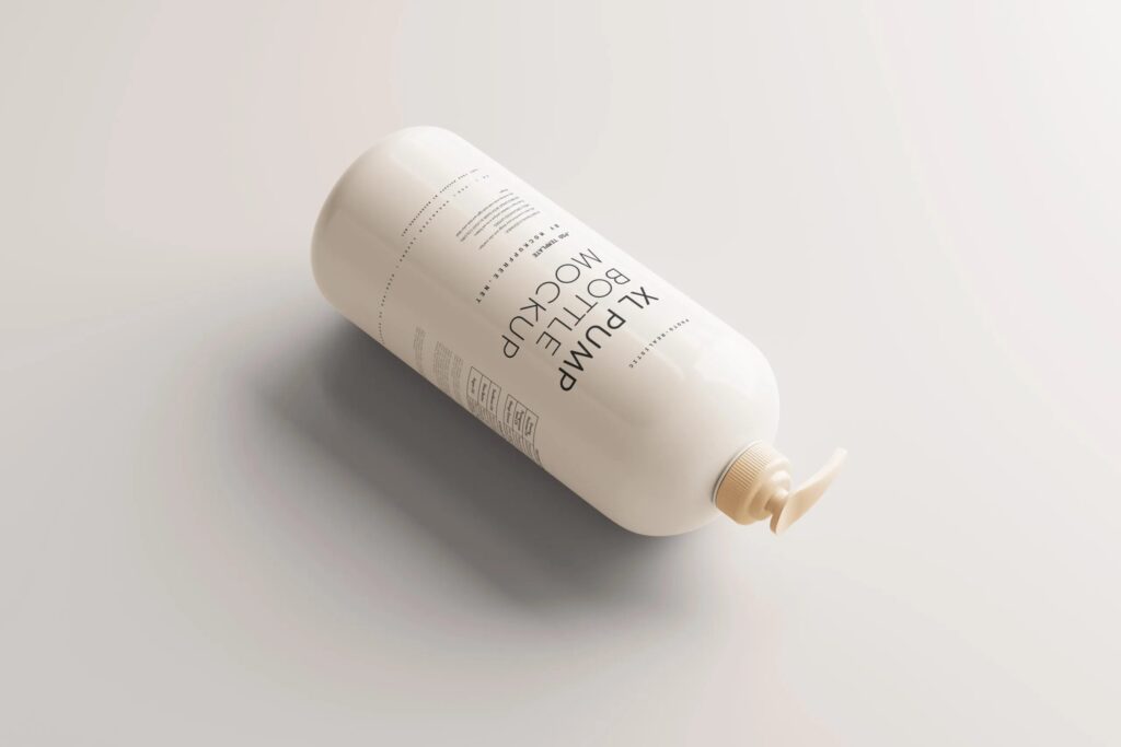 5 Mockups of Extra Large Pump Bottle in Varied Visions