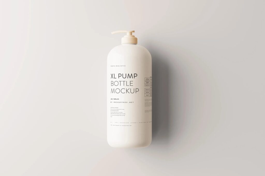 5 Mockups of Extra Large Pump Bottle in Varied Visions