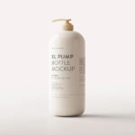 5 Mockups of Extra Large Pump Bottle in Varied Visions