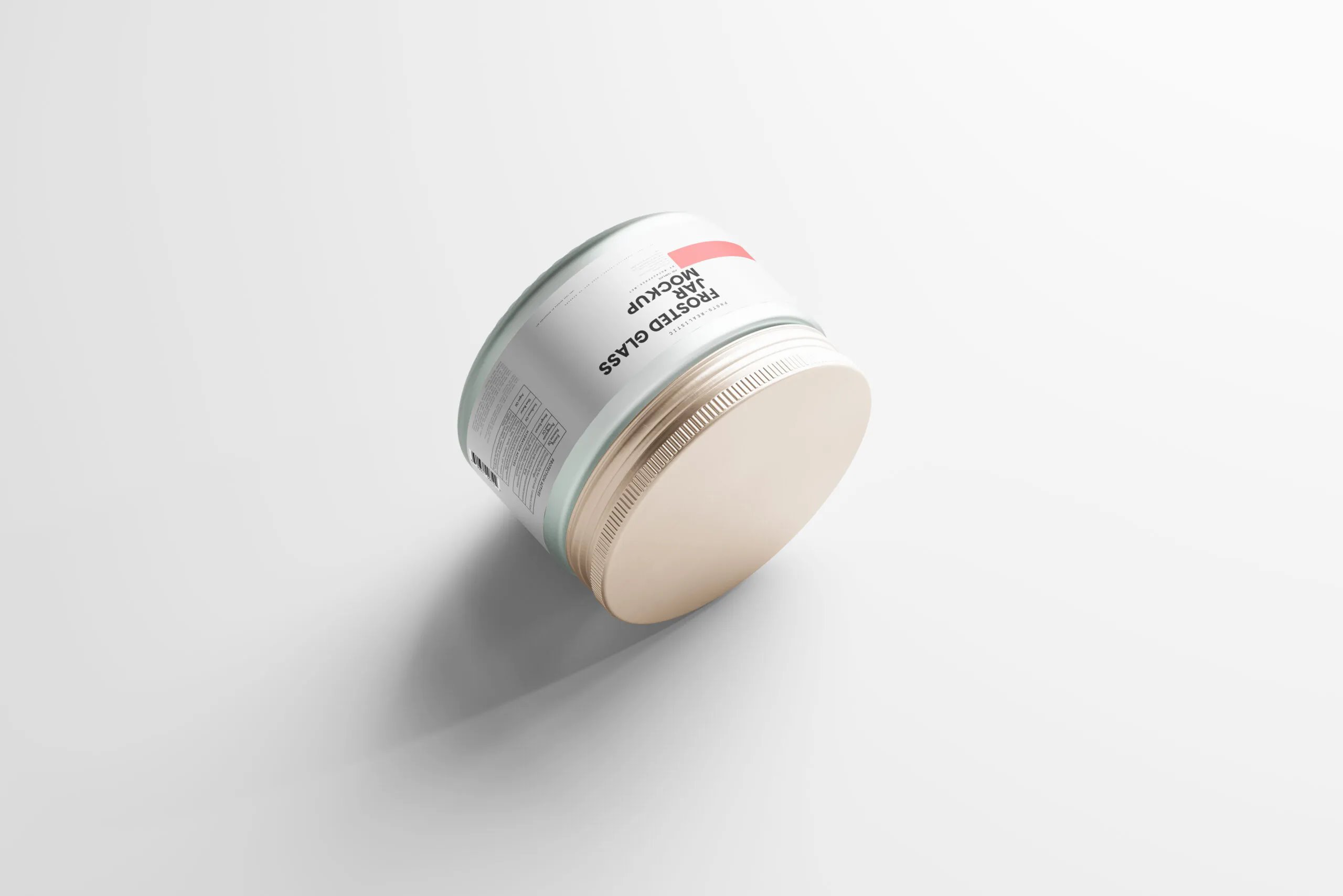 5 Mockups of Frosted Glass Jar with Label FREE PSD