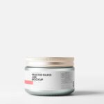 5 Mockups of Frosted Glass Jar with Label