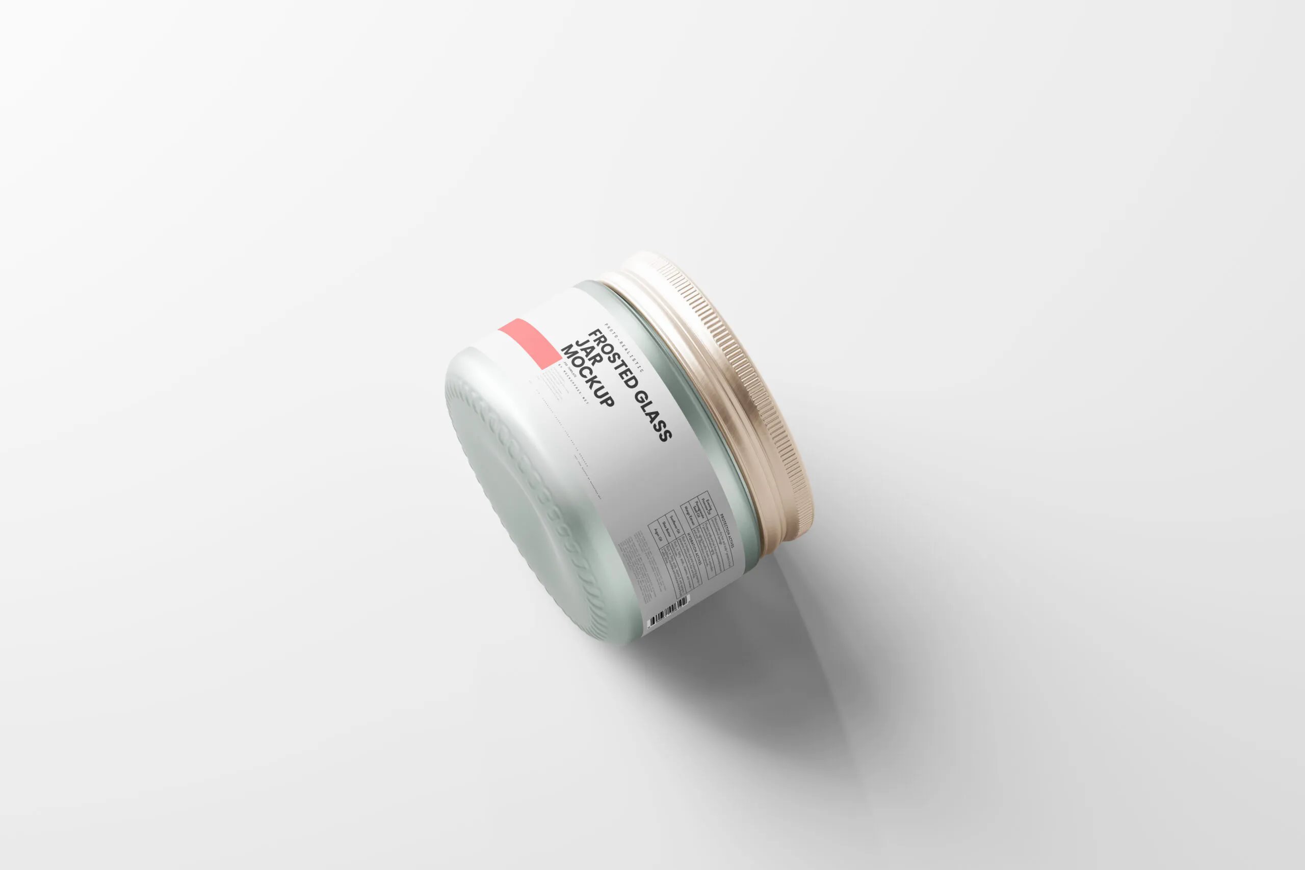 5 Mockups of Frosted Glass Jar with Label FREE PSD