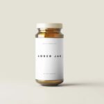 5 Mockups of Large Amber Jars in Varied Visions