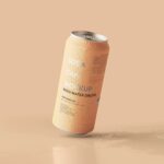 5 Mockups of Large Soda Cans with Water Drops