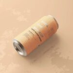 5 Mockups of Large Soda Cans with Water Drops